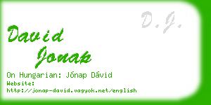 david jonap business card